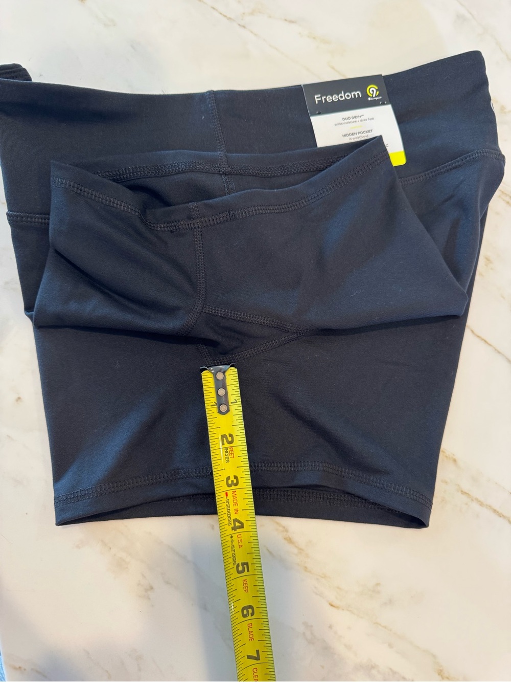 NWT C9 Champion Black Women Bike Shorts Sz Large Athletic Workout Yoga - Picture 7 of 9